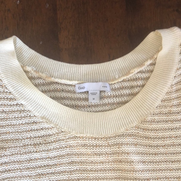 Gold and white striped sweater - Picture 5 of 5